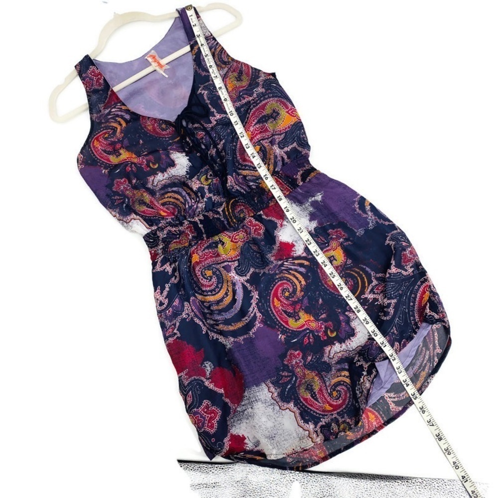 Free People Falling For Georgette Paisley Midi Dress S - Picture 15 of 16